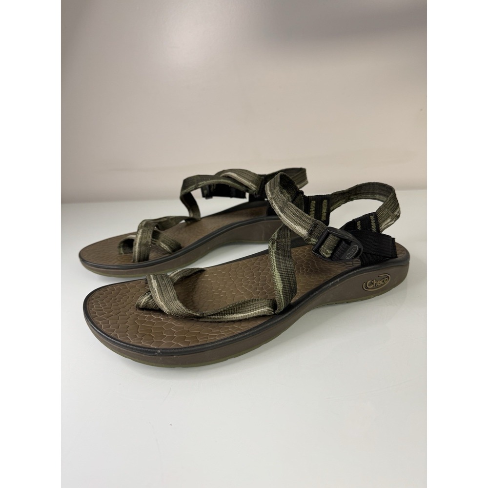 Mens Chaco Strap Sandals Size 13 "Seeing Green" Hiking Outdoors Z Chacos